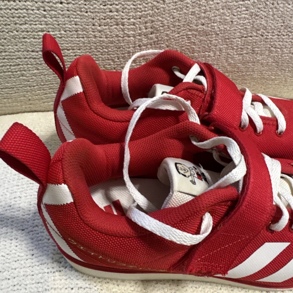 Adidas Powerlift 4 Japan EG5175 Weightlifting Shoes Men's Size 8 Red EUC - Picture 3 of 13